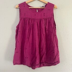 Sonoma Women's Sleeveless Blouse in Deep Berry Casual Summer Tank Top Purple XXL